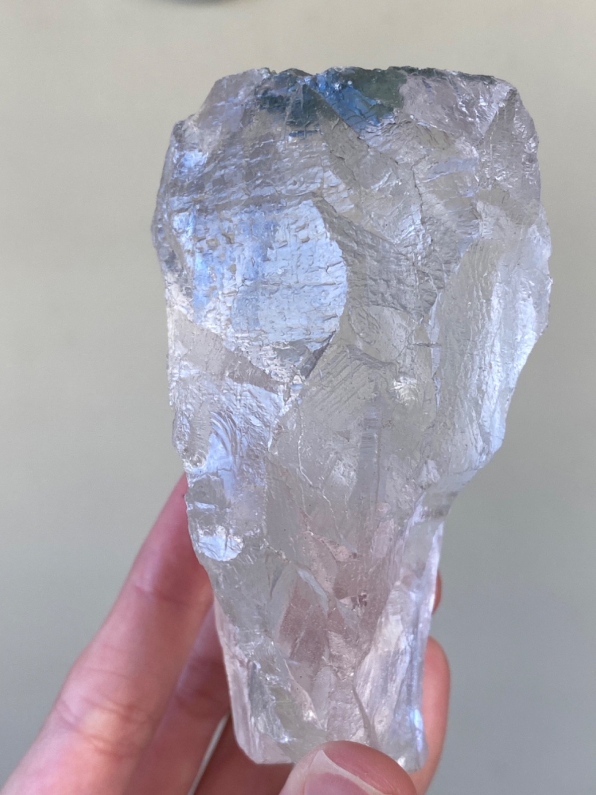 Himalayan Chlorite key hole nirvana etched ice quartz crystal specimen