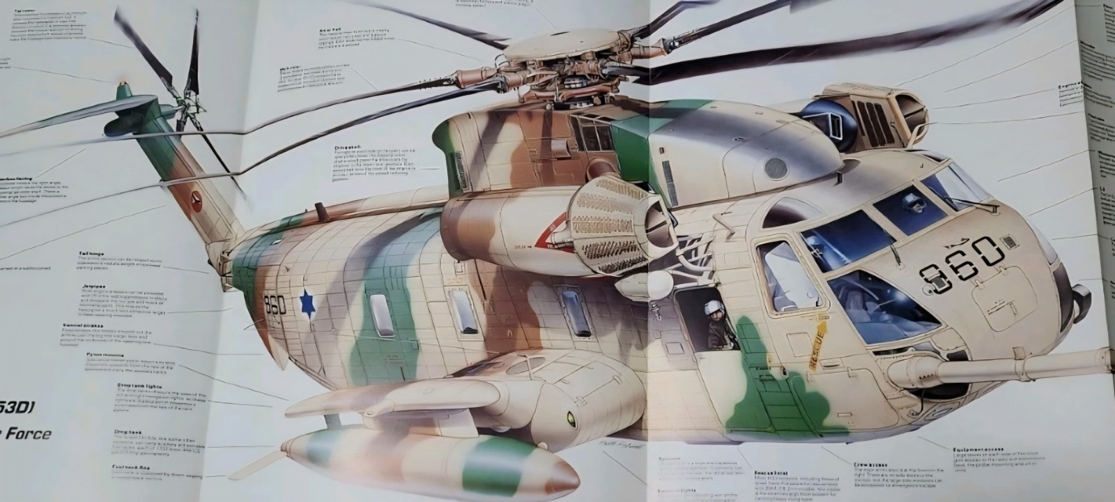 Sikorsky S 65 S65 Helicopter Picture Poster Vtg Original Aircraft Wall Art    
