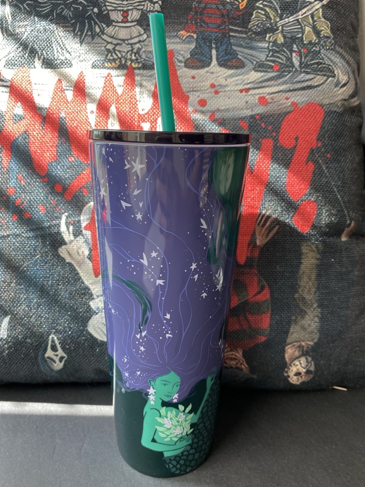 Starbucks 2025 Purple Green Mermaid Siren Venti Cold Cup 24oz Tumbler BNWT