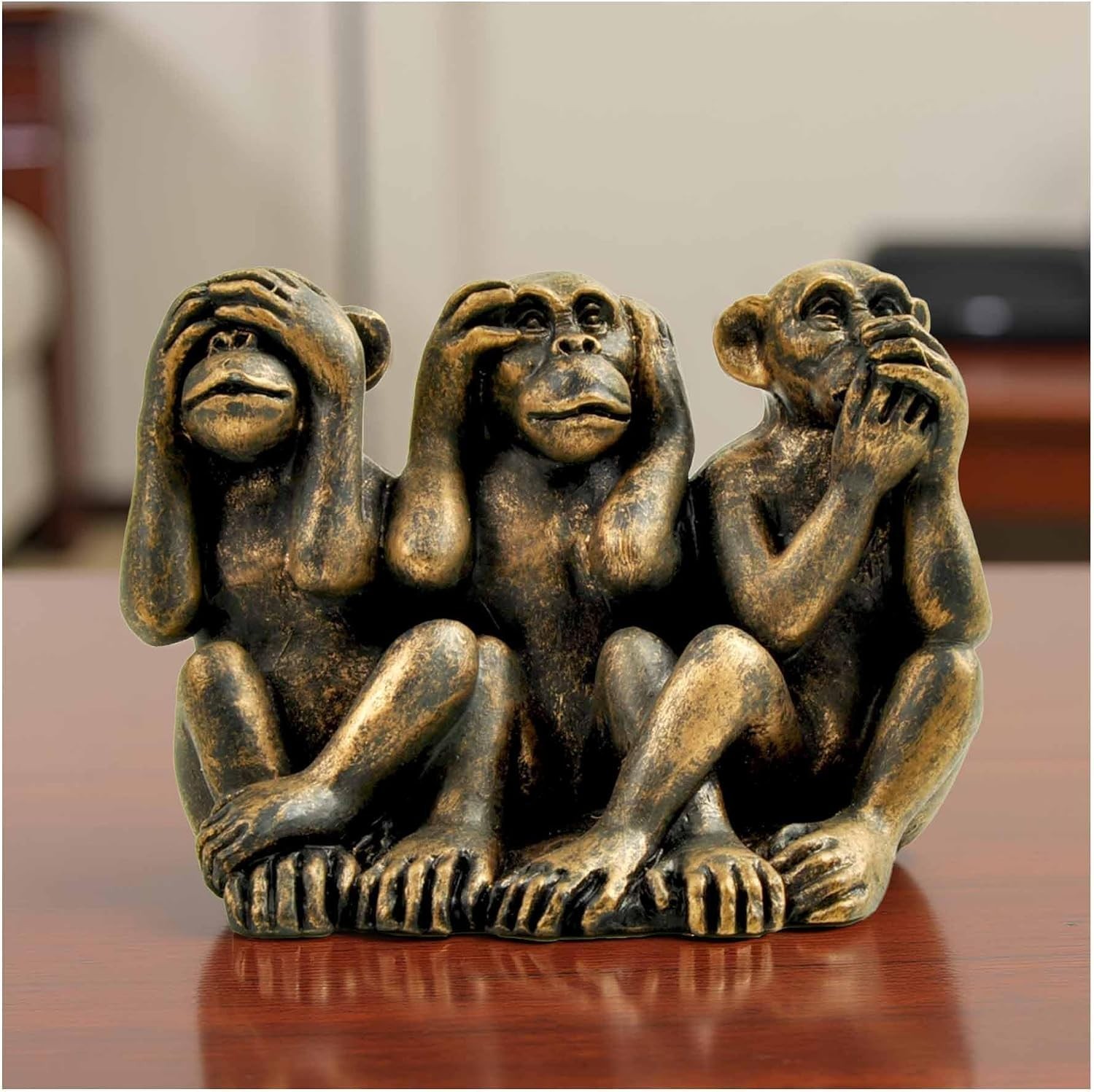 Three Wise Monkeys Figurine Hear No Evil, See No Evil, Speak No Evil Sta Three Wise Monkeys Figurine Hear No Evil, See No Evil, Speak No Evil Sta