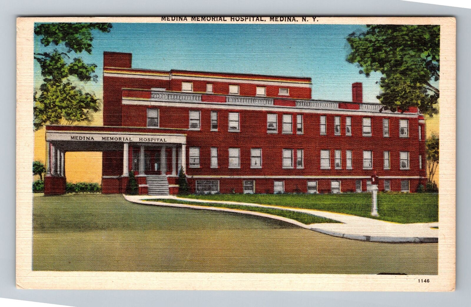 Medina, NY-New York, Memorial Hospital Vintage Souvenir Postcard