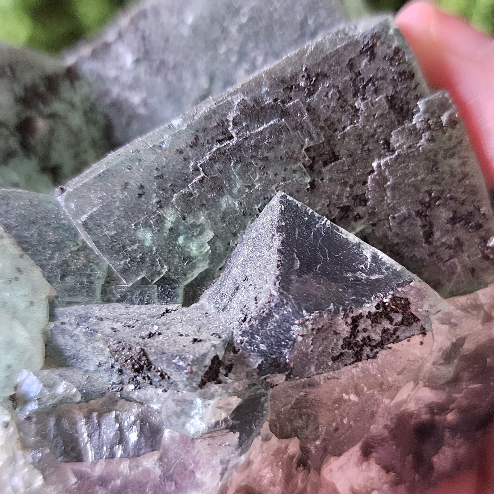 Large Green/Blue Cubic Flourite Specimen 
