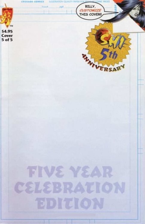 Shi: Five Year Anniversary Special #1E VF; Crusade | Blank Variant Cover 5 Fifth