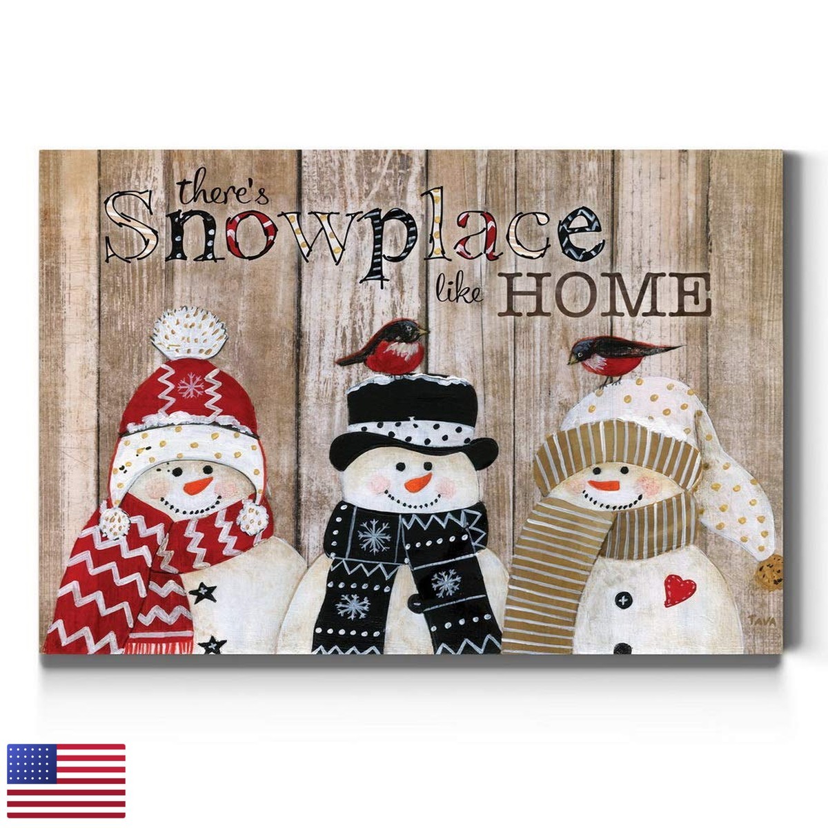 Renditions Gallery Snowplace Like Home Canvas 32 in H x 48 in W