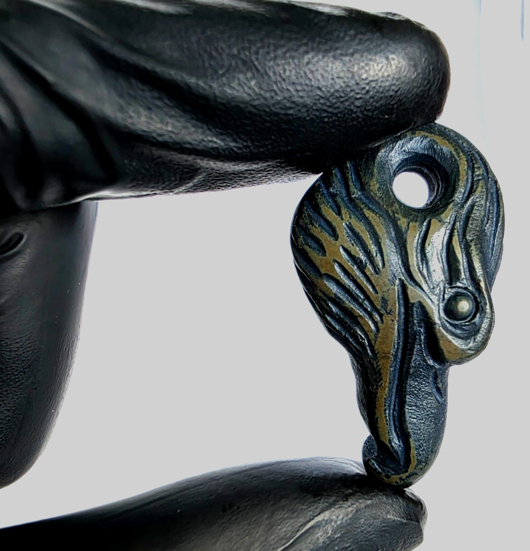 300 BC Ancient Carved Engraved Gemstone Pendant Medallion Amulet Eagle Head