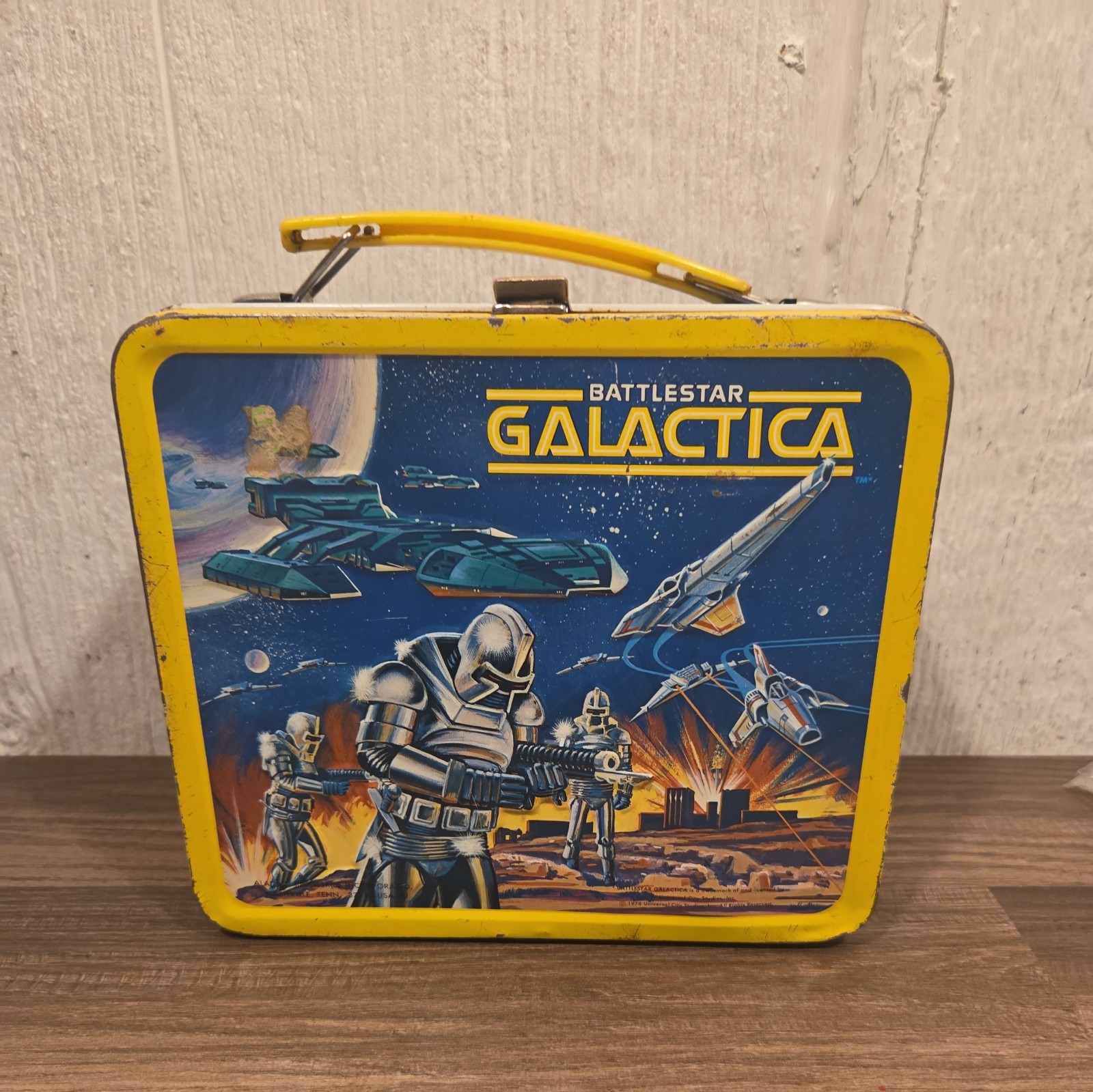 1978 Aladdin Battlestar Galactica Metal Lunchbox Vintage Collector Lunch Box 