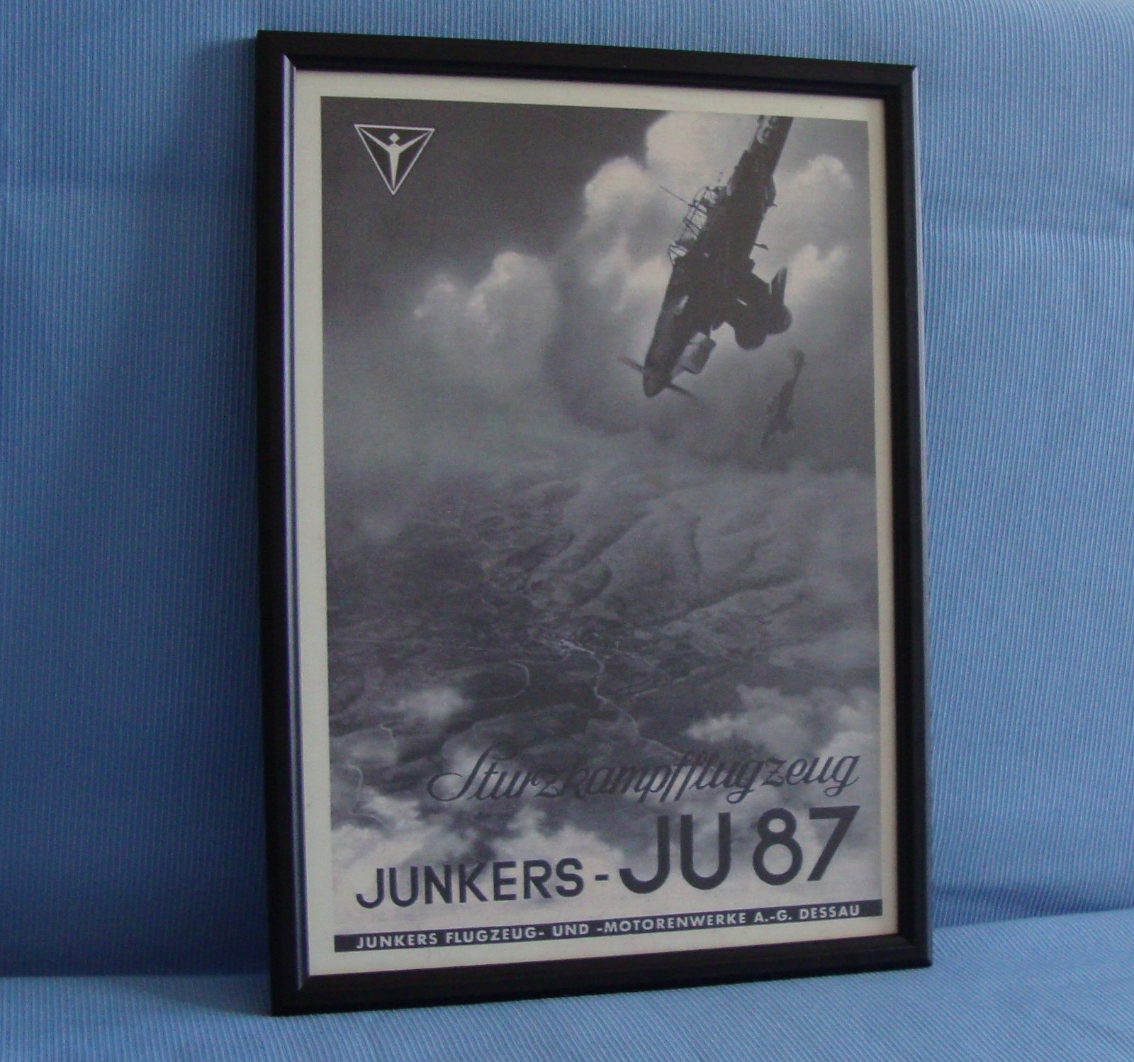 Framed Art Print Junkers Ju 87 Stuka WW2 German Luftwaffe dive bomber aircraft