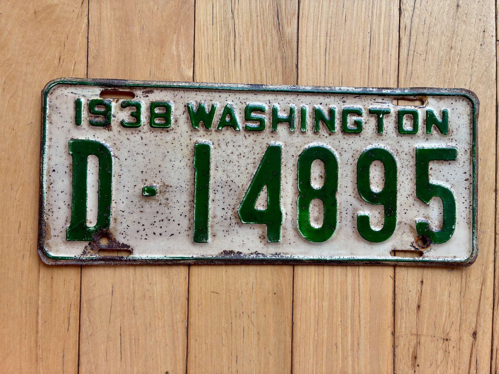 1938 Washington State License Plate