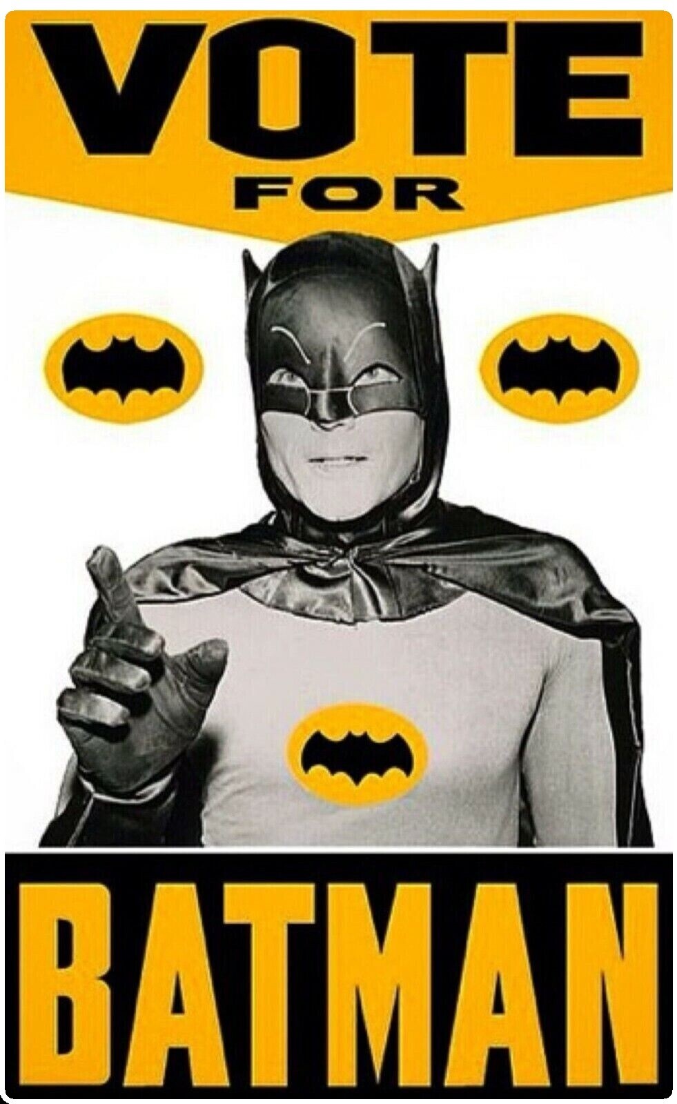 VOTE FOR BATMAN Funny Campaign Election Year Joke 8x12 Aluminum Metal Sign
