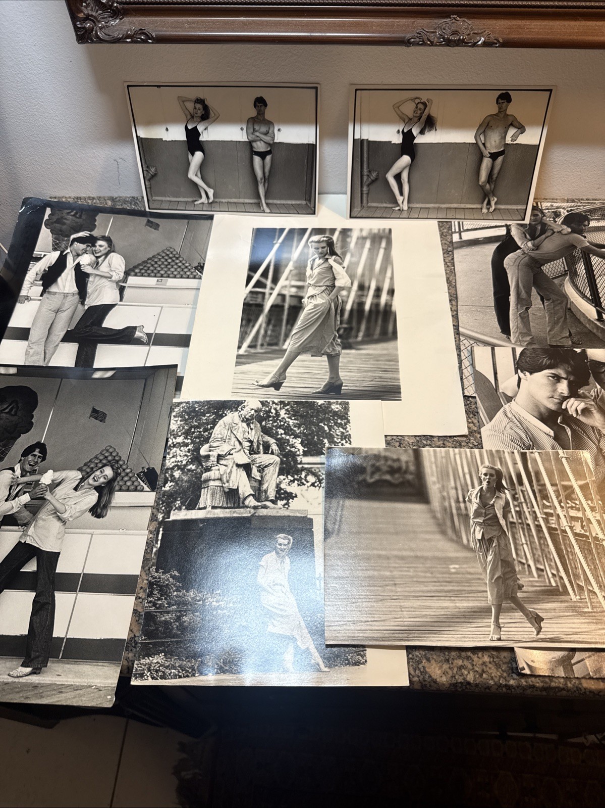 Vtg 1970s Black & White Model Photos Professional Lot Of 9 Large Photos