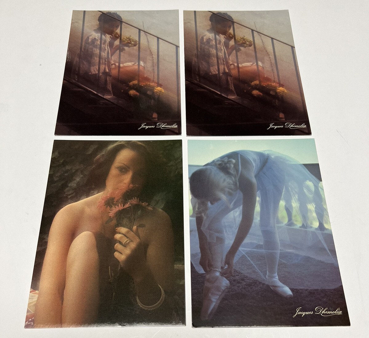 Lot of 4 PHOTO Postcards Jacques Dhimolea RATE ROMANTIC GIRL JUMBO Post Card JD4 Lot of 4 PHOTO Postcards Jacques Dhimolea RATE ROMANTIC GIRL JUMBO Post Card JD4