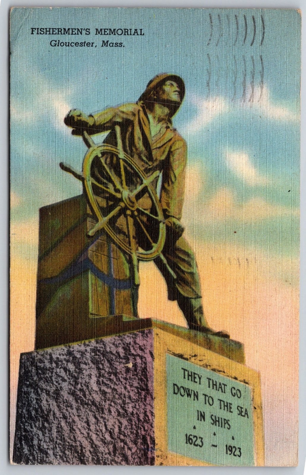 Fishermen\'s Memorial Gloucester Massachusetts Postcard PC278