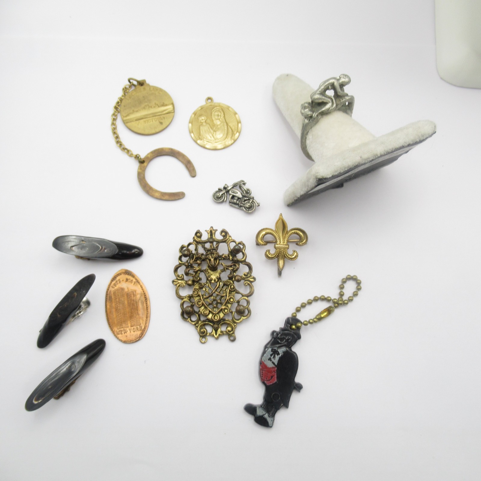 Men's Junk Drawer Collectible Lot Vintage Watch Pin Old Crow Ring