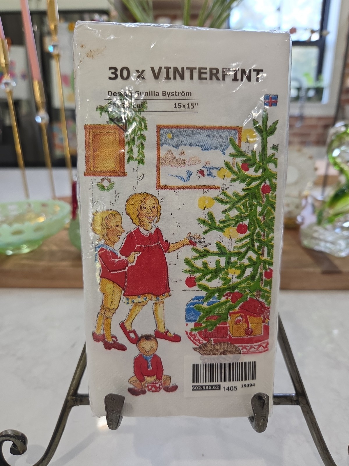 30 pcs. IKEA Vinterfint Paper Napkins - Christmas Holiday Scene - 15 x 15\