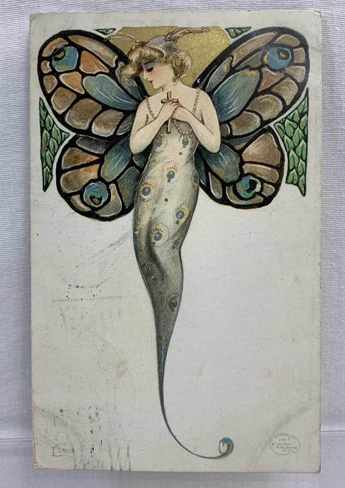 Schmucker Nouveau Beautiful Butterfly Girls Series L'Envoi Detroit Pub. Co 1907