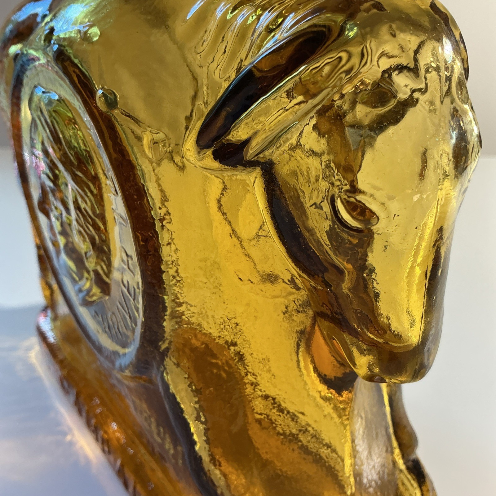 Decanter Wheaton Amber Glass 1972 McGovern Shriver Democrat Campaign First Ed. Decanter Wheaton Amber Glass 1972 McGovern Shriver Democrat Campaign First Ed.