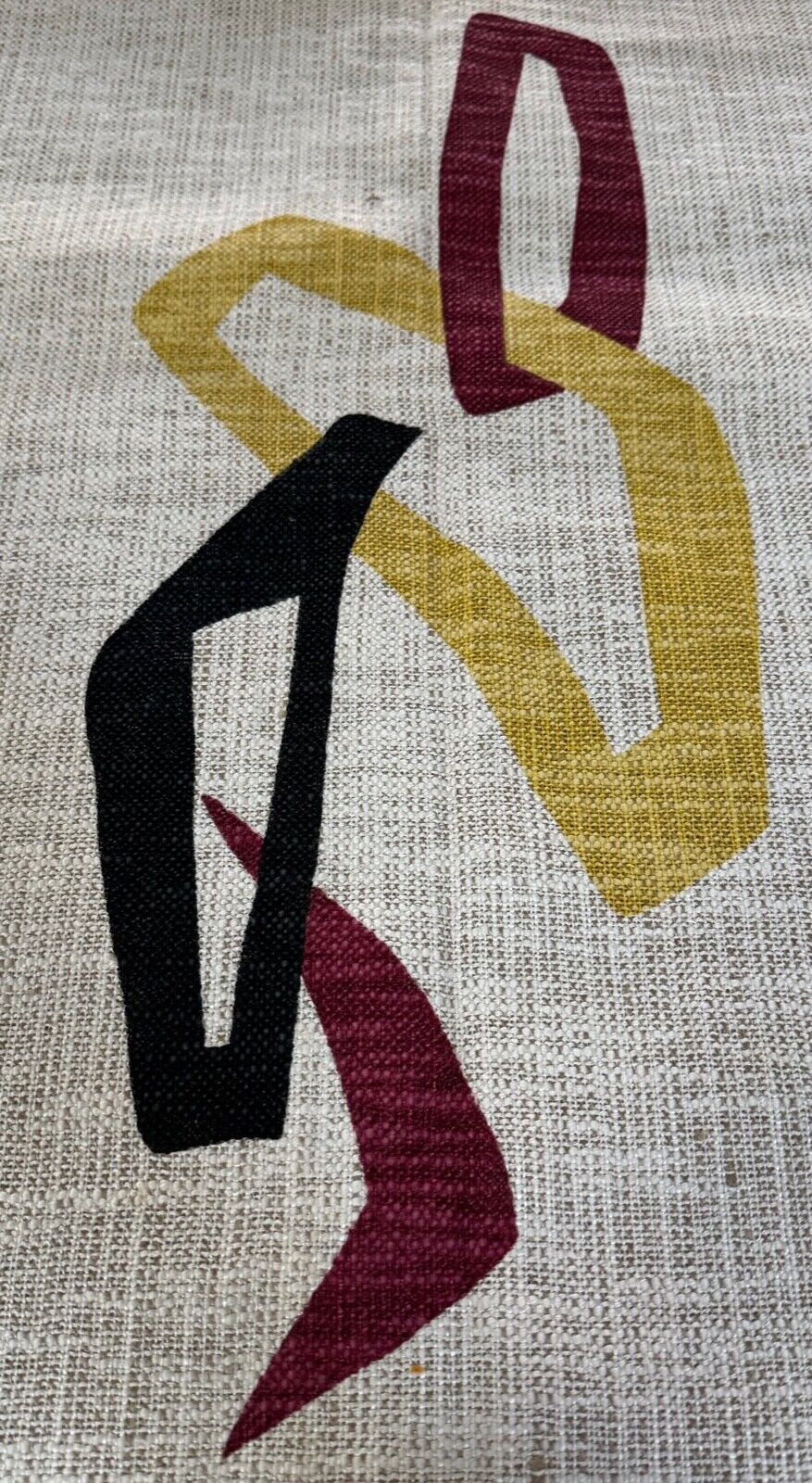 Vintage MCM 50s 60s Boomerang Fabric Textile Material Mid Century Modern Atomic