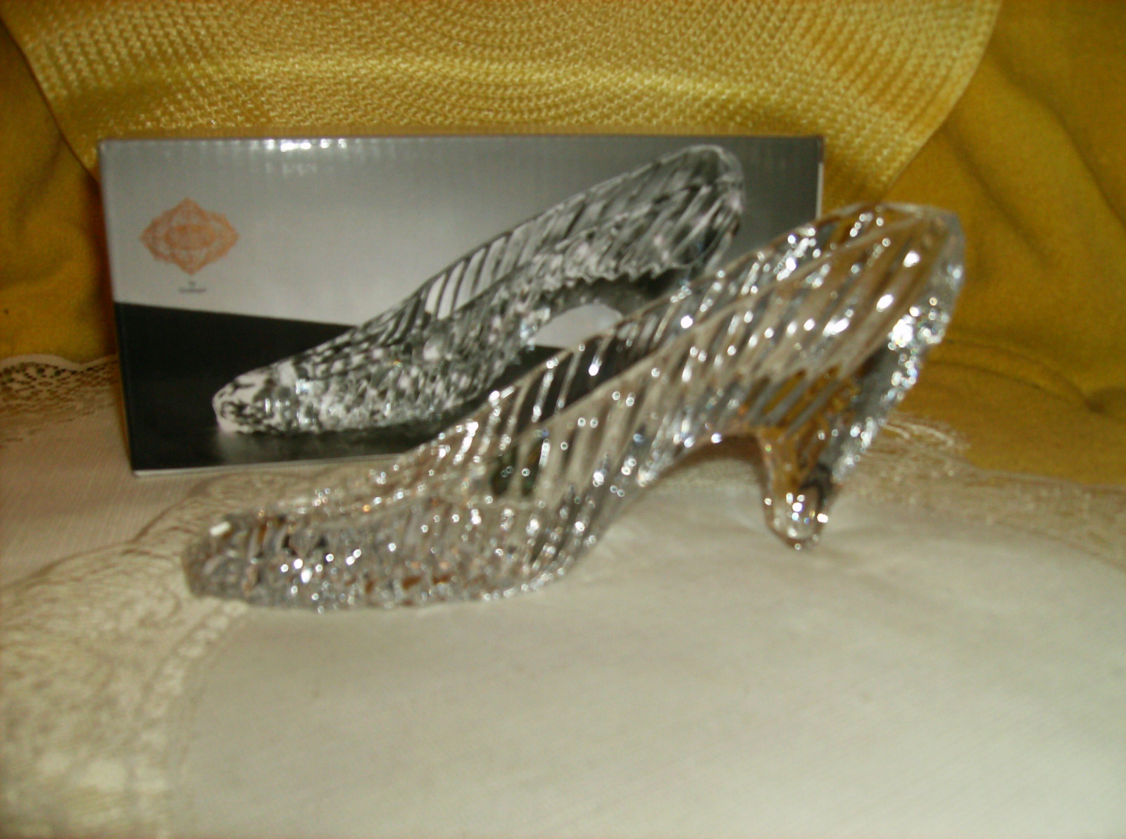 DELUXE CRYSTAL SLIPPER CANDY DISH FIGURINE JEWELRY  7