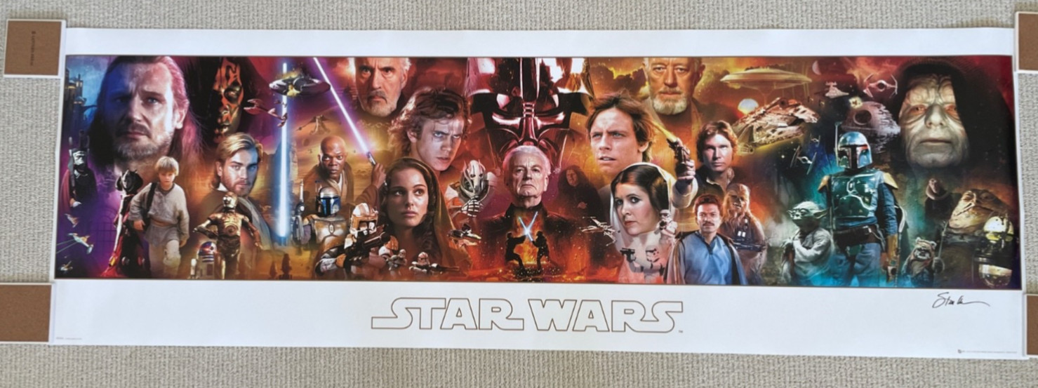 Star Wars Celebration HUGE Poster/Print 62x21 2008 Licensed Lucasfilm Signed 1-6