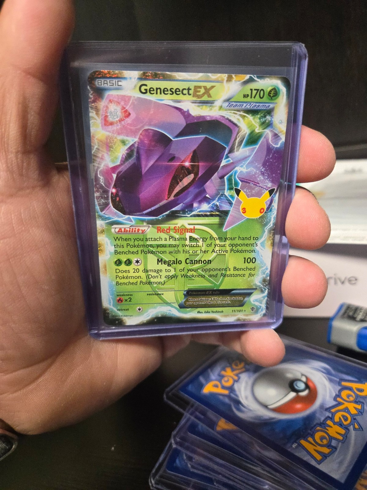 Genesect EX 11/101 Team Plasma Pokemon Plasma Blast 2013 Ultra Rare