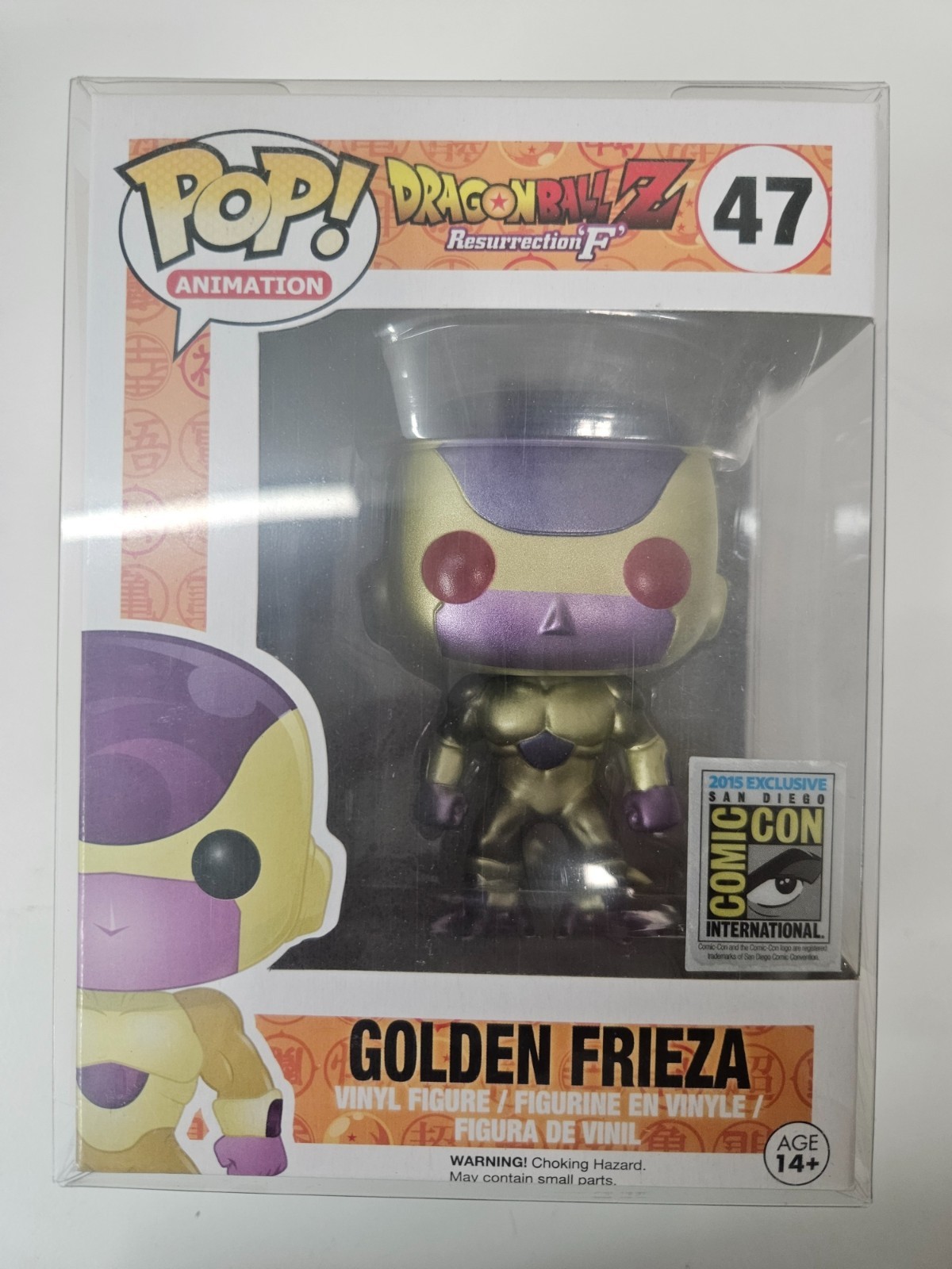 Funko Pop Dragon Ball Z Golden Frieza Red Eyes #47 SDCC 2015 Exclusive Protector
