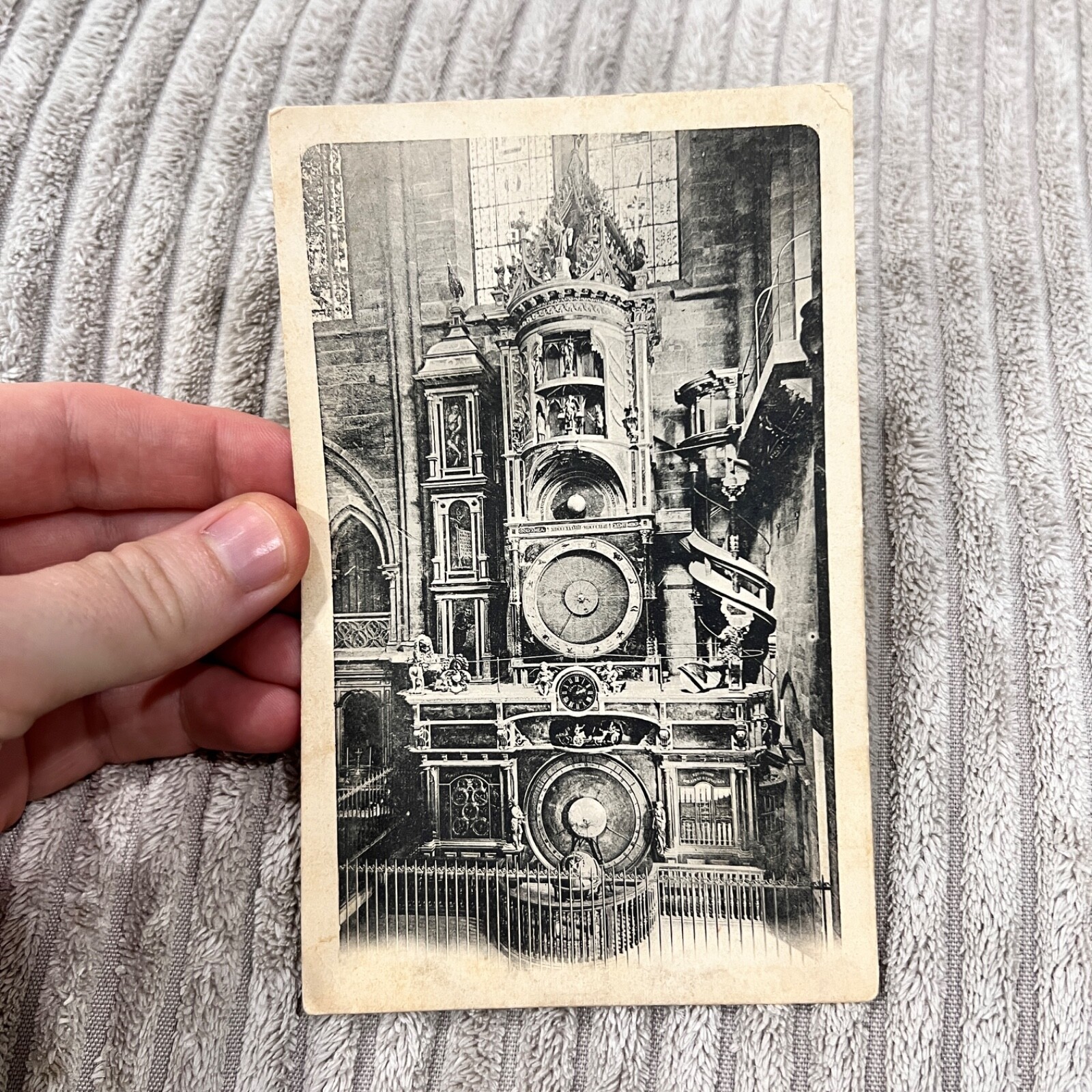 Vintage Postcard Strasbourg France Astronomical Clock Cathedral