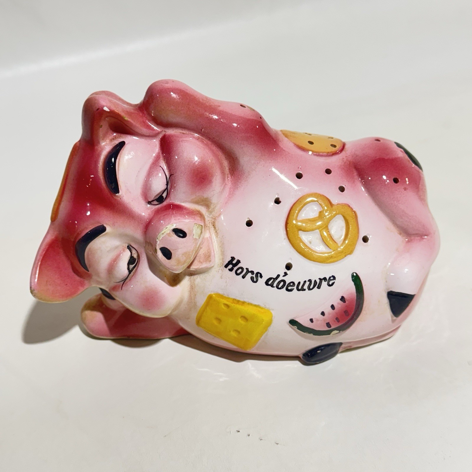 Vintage Starset Piggy Figurine “Hors D’oeuvre” Toothpick Holder