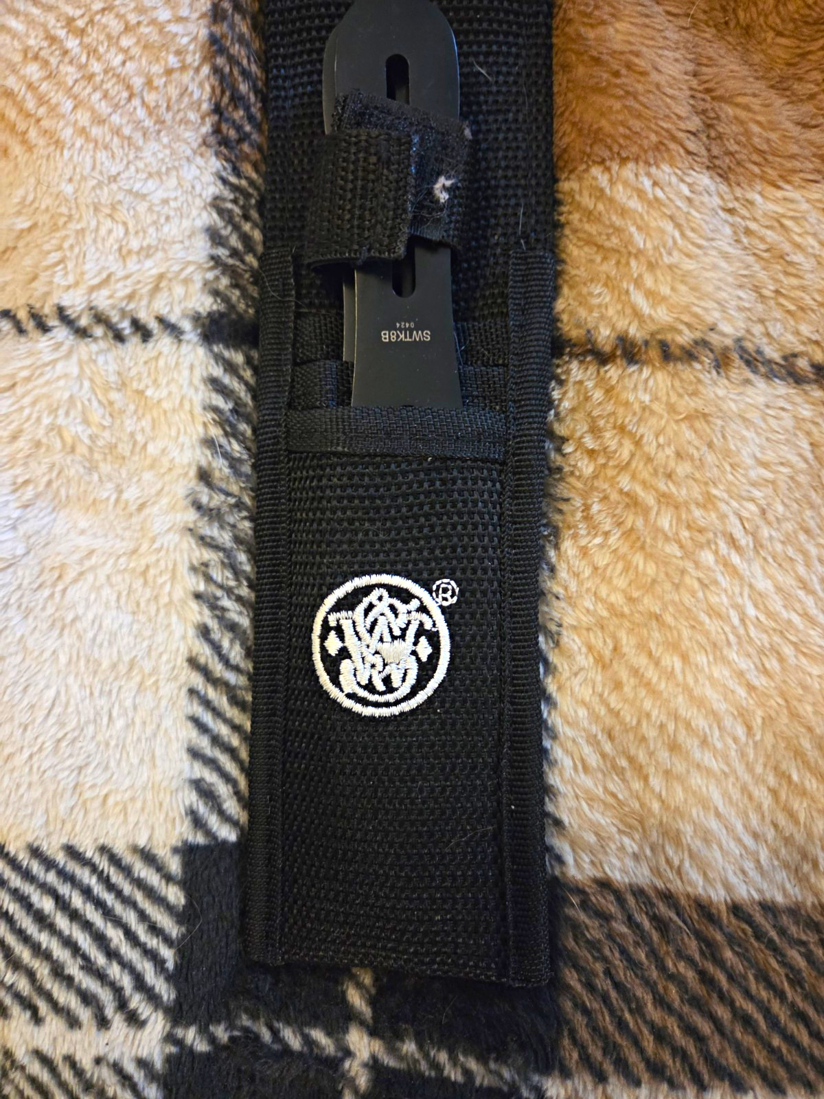 Smith & Wesson 3pc Throwing Knife Set Black Spear Point Plain Edge w/ Sheath