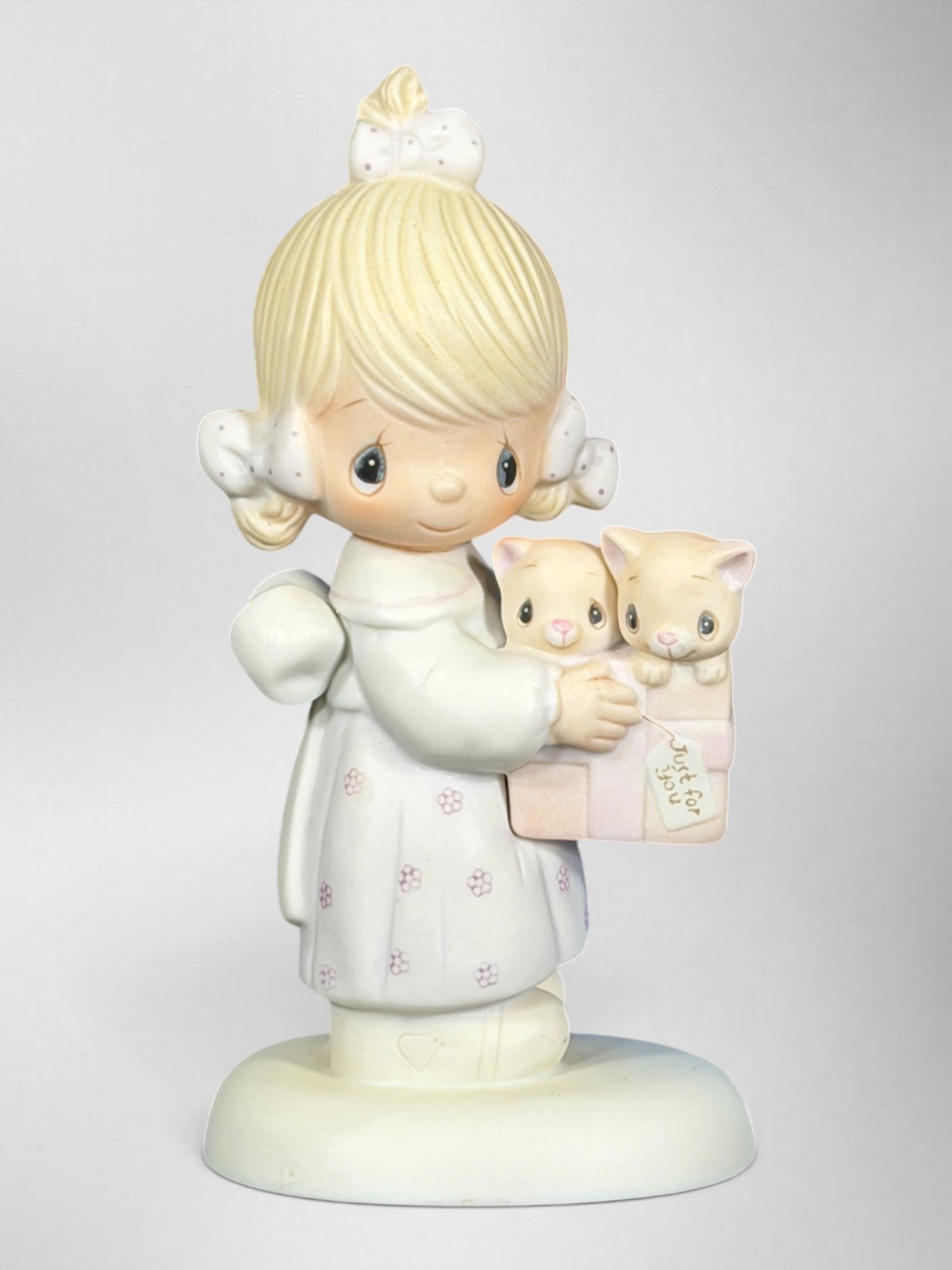 Vtg 1979 Precious Moments To Thee With Love E-3120 Girl Kittens Jonathan