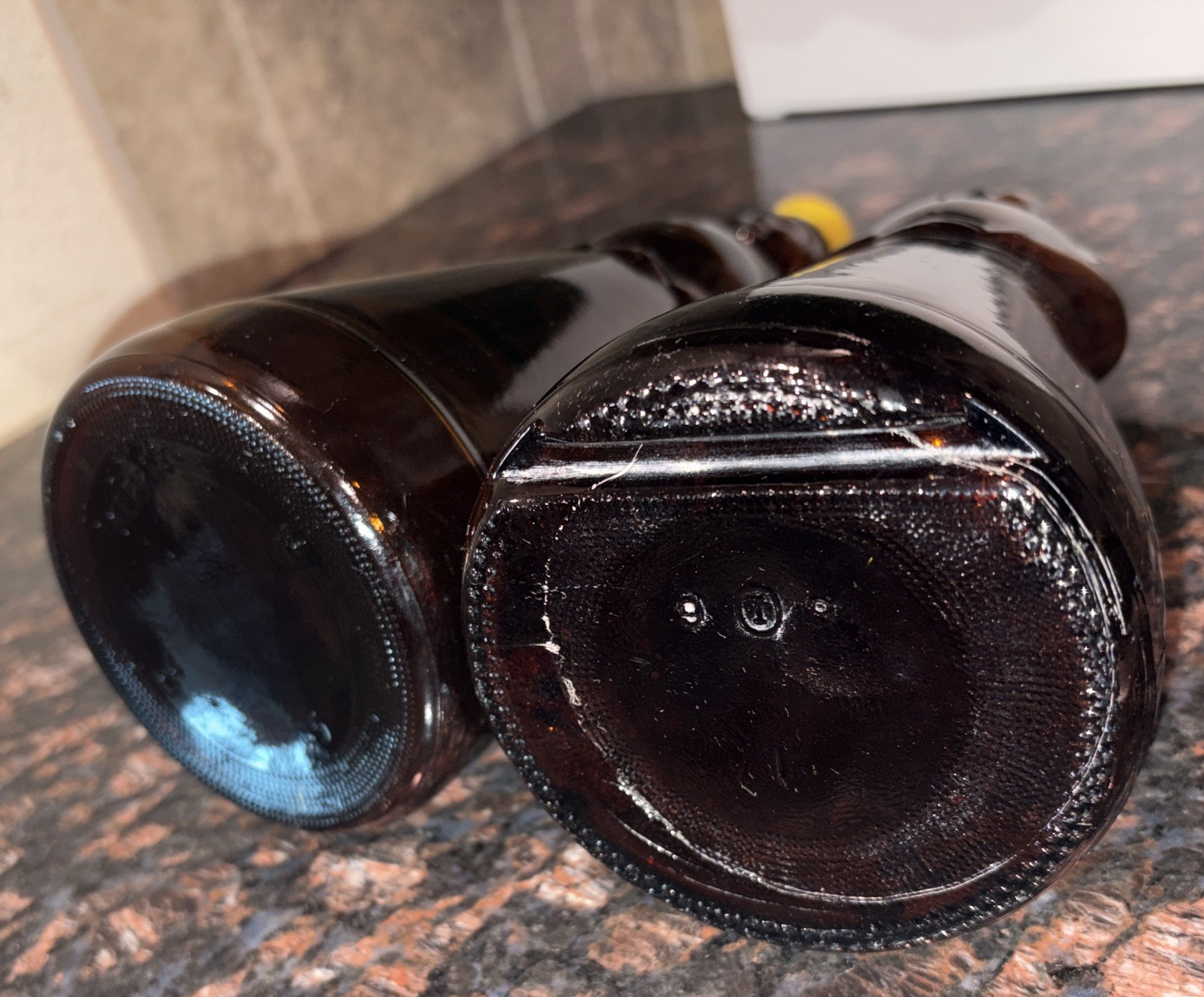 Two 10 Inch Mrs Butterworth\'s Vintage Brown Glass Pancake Syrup Bottle Owens IL Two 10 Inch Mrs Butterworth\'s Vintage Brown Glass Pancake Syrup Bottle Owens IL