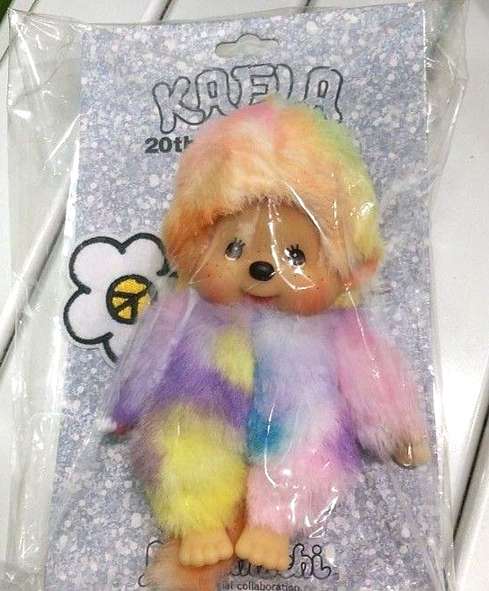 KAELA KIMURA 20th Monchhichi 3rd Kaechhichi Pastel Rainbow Keychain Japan New