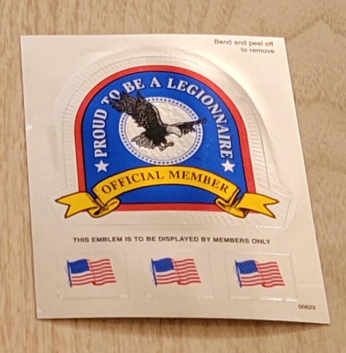 Proud To Be A Legionnaire Decal Sticker Official Member 3 Flags Patriotic USA