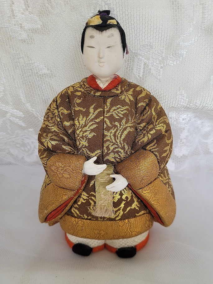 Rare Antique Japanese Hina Ningyo Standing 7.25