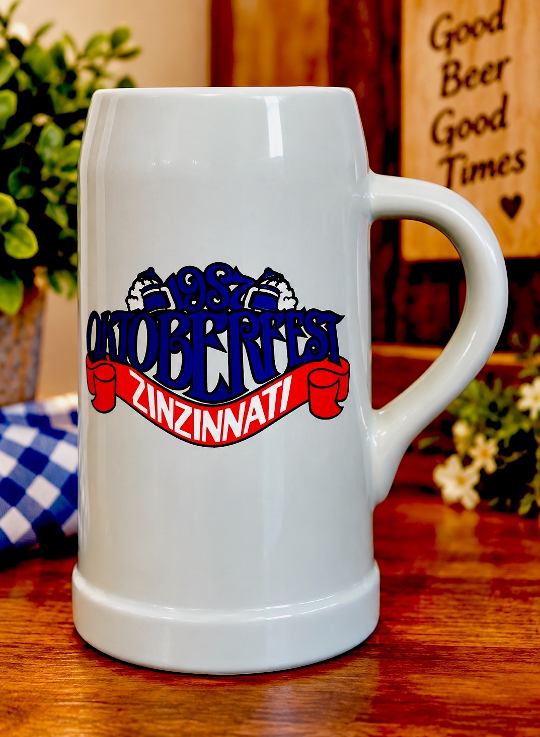 1987 Oktoberfest Zinzinnati Beer Stein Mr. Mugs Cincinnati Ohio 7.5\