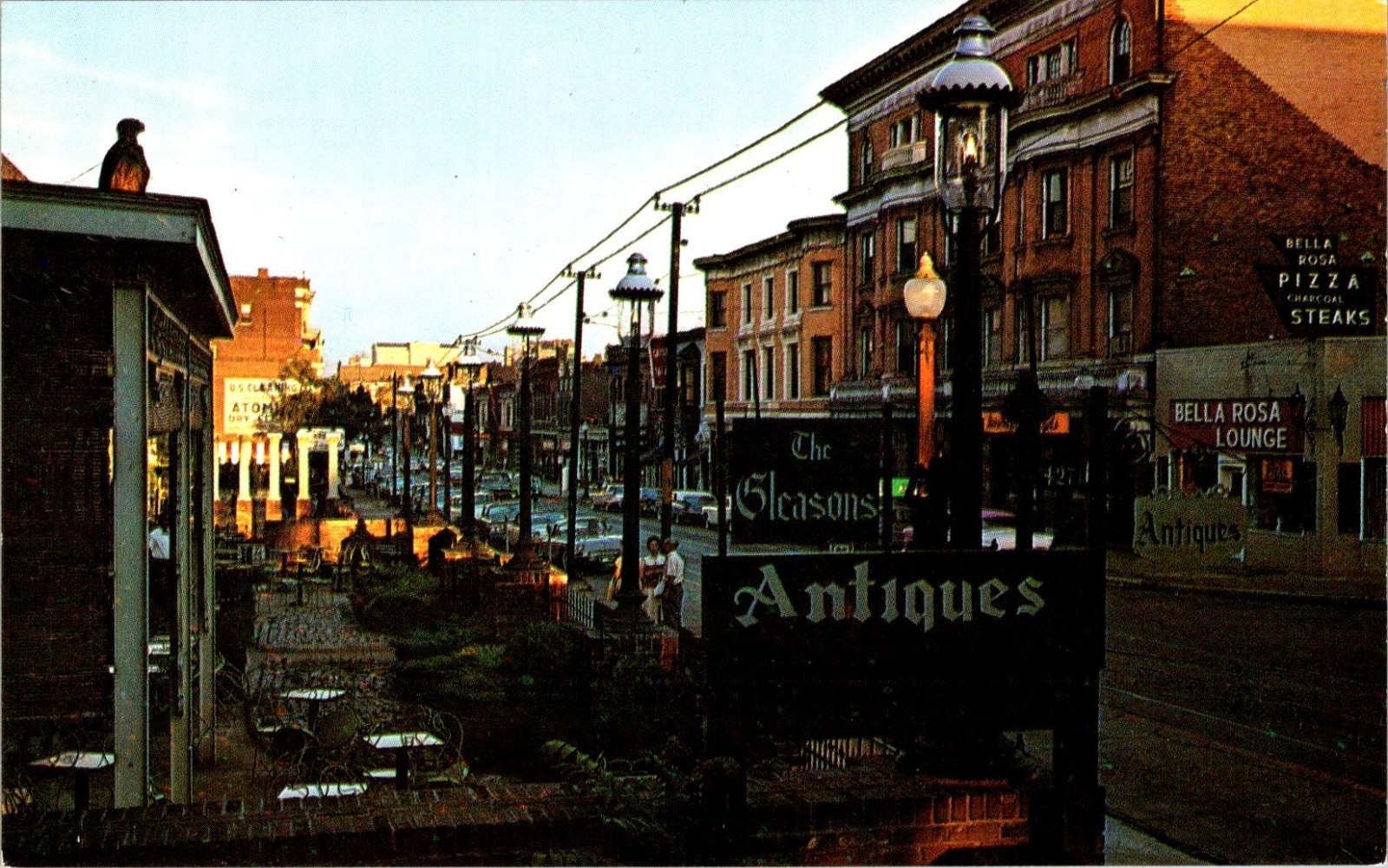 St Louis Missouri Gaslight Square Olive Boyle Chrome Postcard Unposted