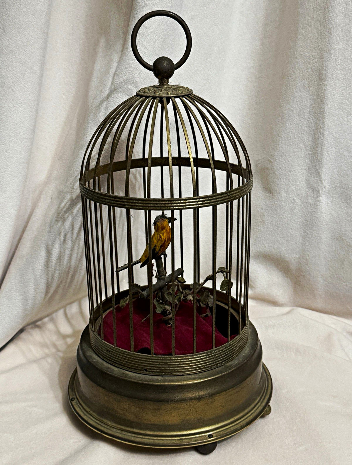 Vintage German Singing Bird Cage Automaton - For Parts / Repair - Karl Griesbaum