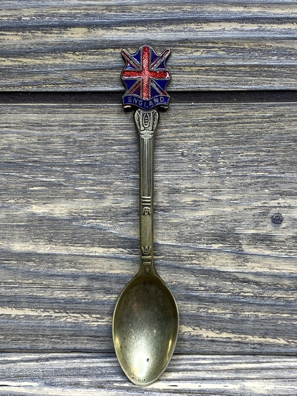 Vtg EPNS Gold Tone England Stainless Steel Souvenir Spoon 