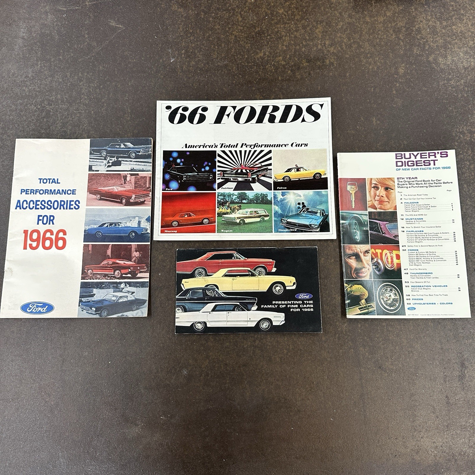 1966 Ford Dealer Brochure Lot Mustang Fairlane Galaxie Falcon Advertisement