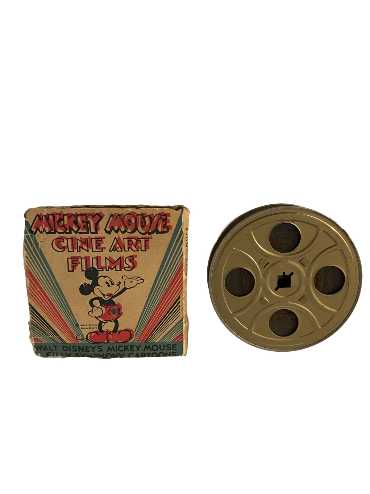 Vintage Disney Mickey Mouse Cine Art Films 16mm Movie Film Reel Box 1505-A Kongo