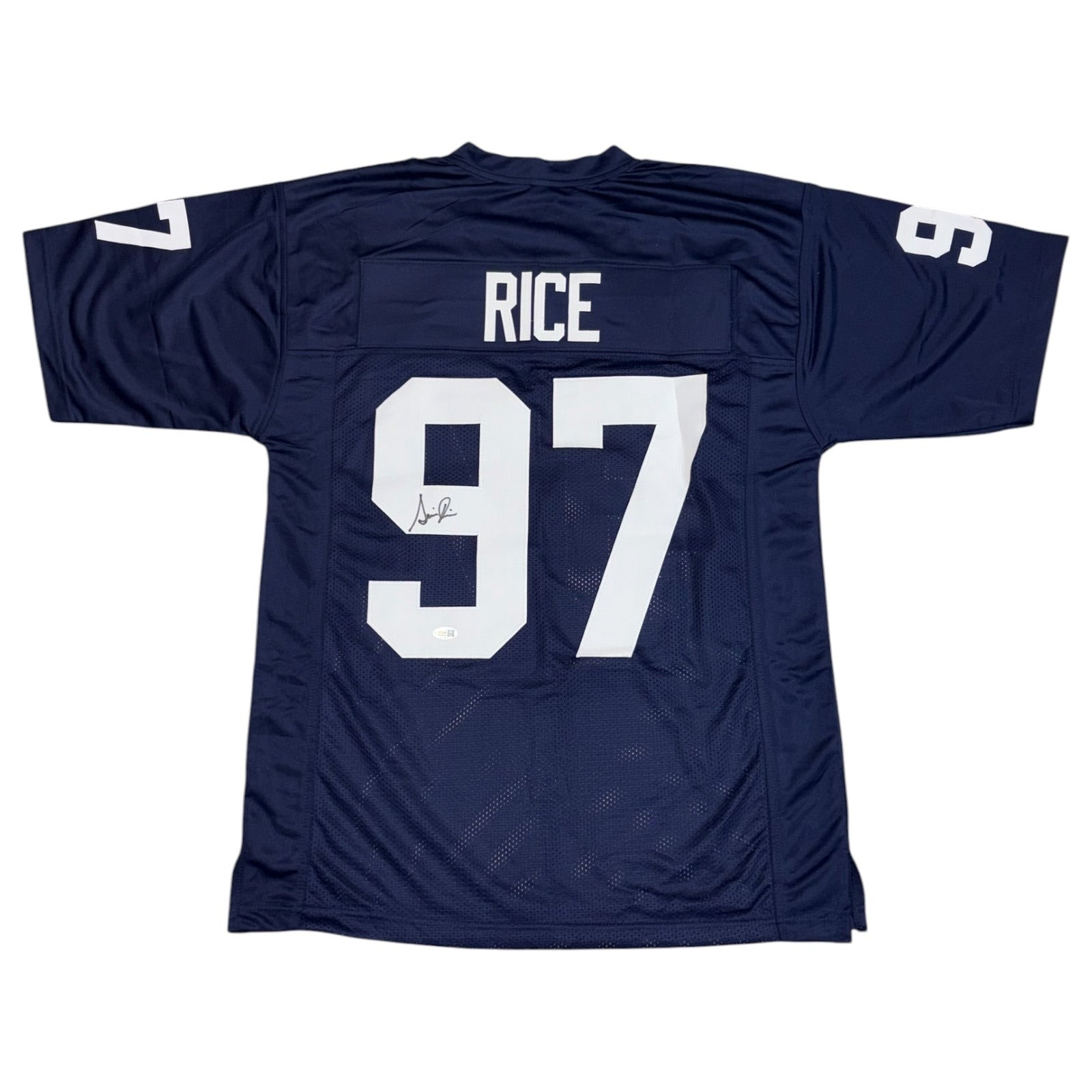 Simeon Rice Autographed Illinois (Navy #97) Custom Stitched Jersey - JSA