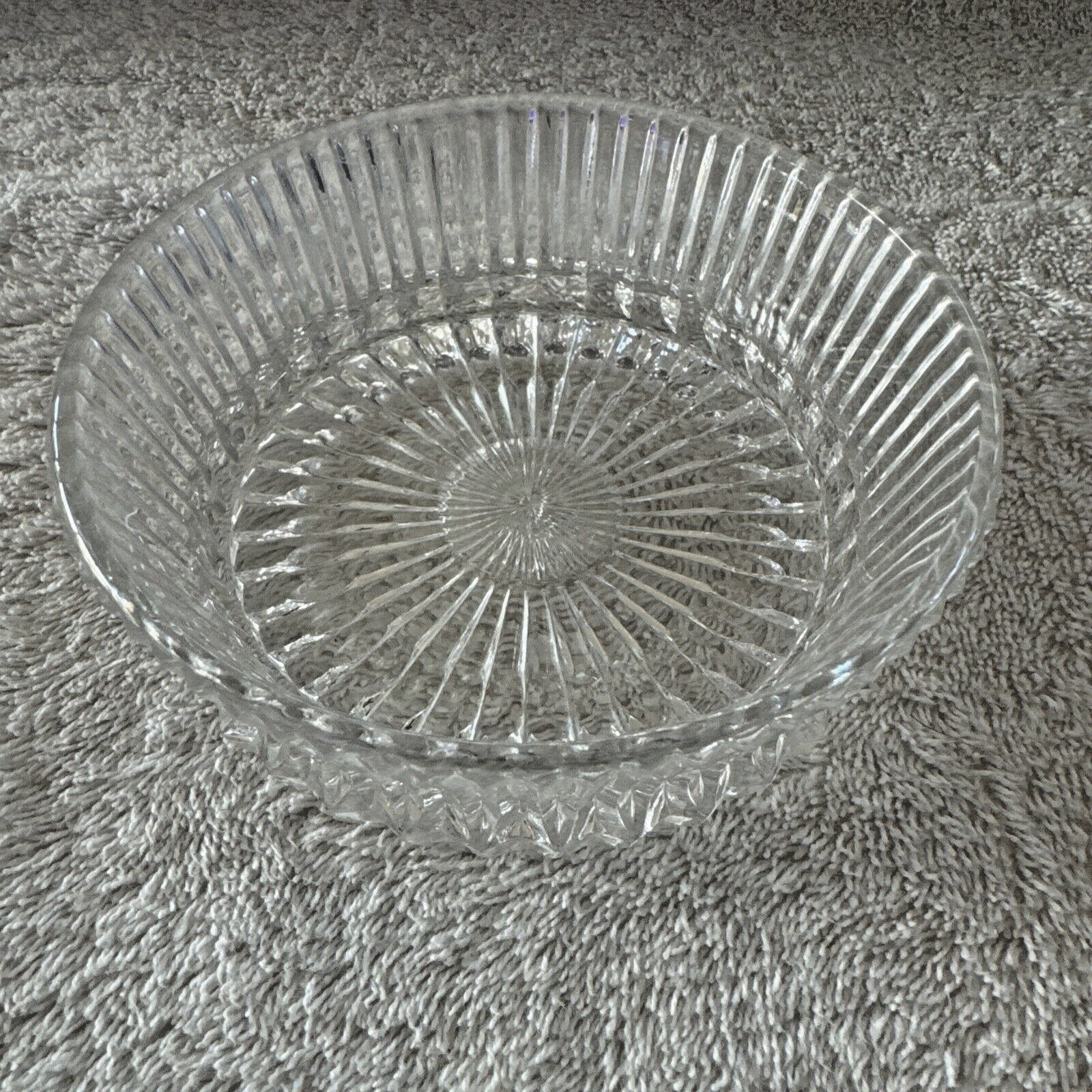 Vintage AVON 1978 Fostoria Lead Crystal Nut/Trinket Dish 5” Diameter 1.75” Tall