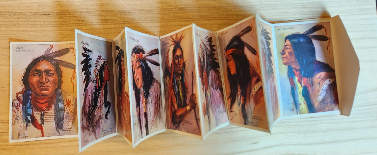 Antique 1909 H.H. Tammen Souvenir Postcard Folder - Famous Native Americans