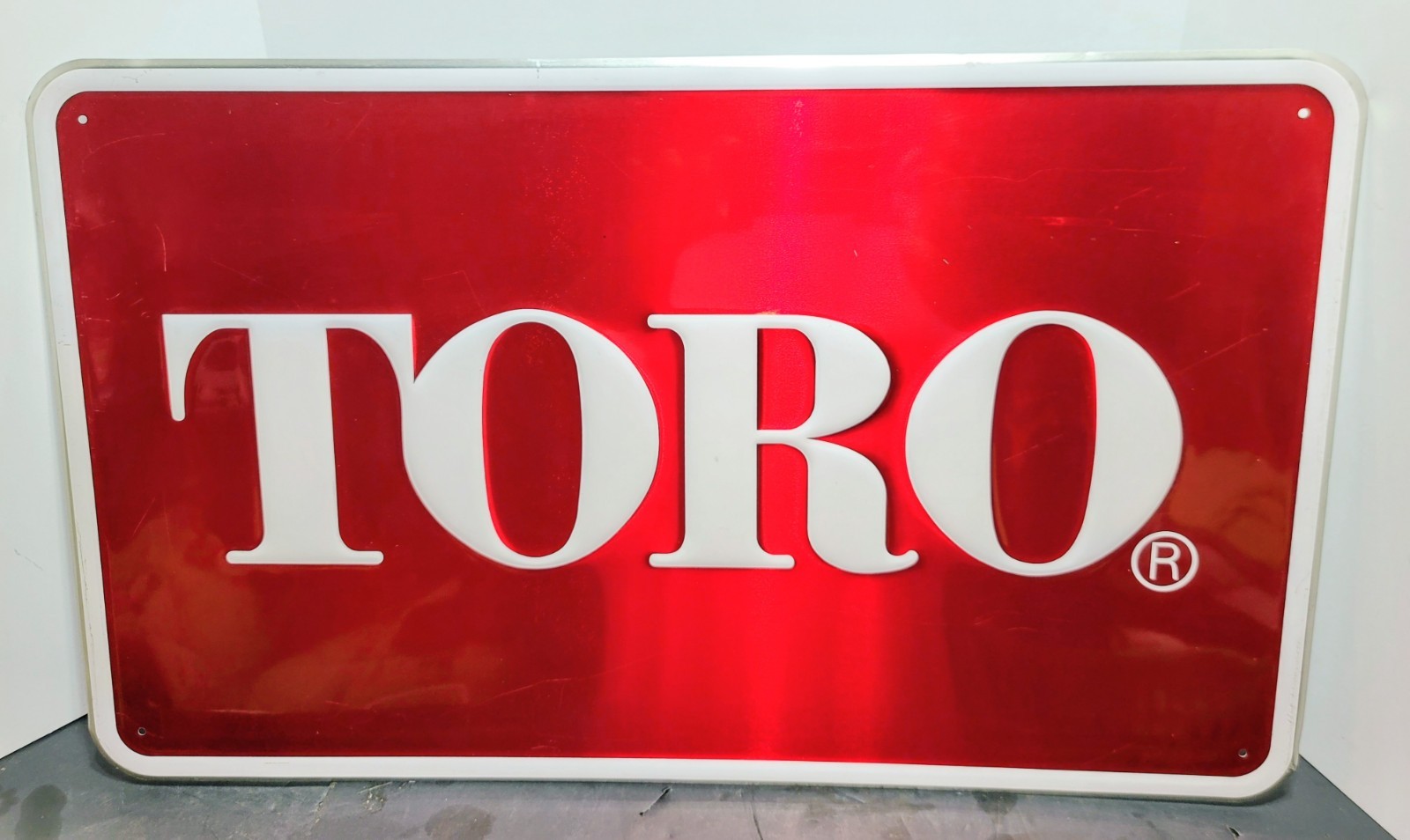 Vintage TORO Lawn Mowers Dealer Embossed Metal Dealer Large Sign 30\ Vintage TORO Lawn Mowers Dealer Embossed Metal Dealer Large Sign 30\