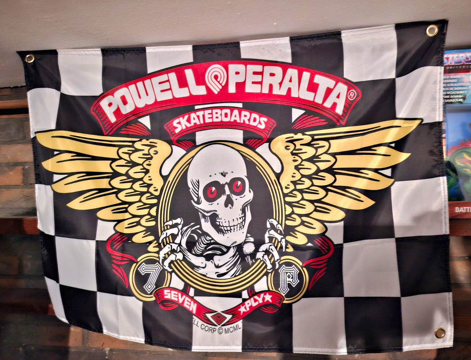 Skateboard Flag Flag Skater Flag Powell Peralta Winged Ripper Like NEW