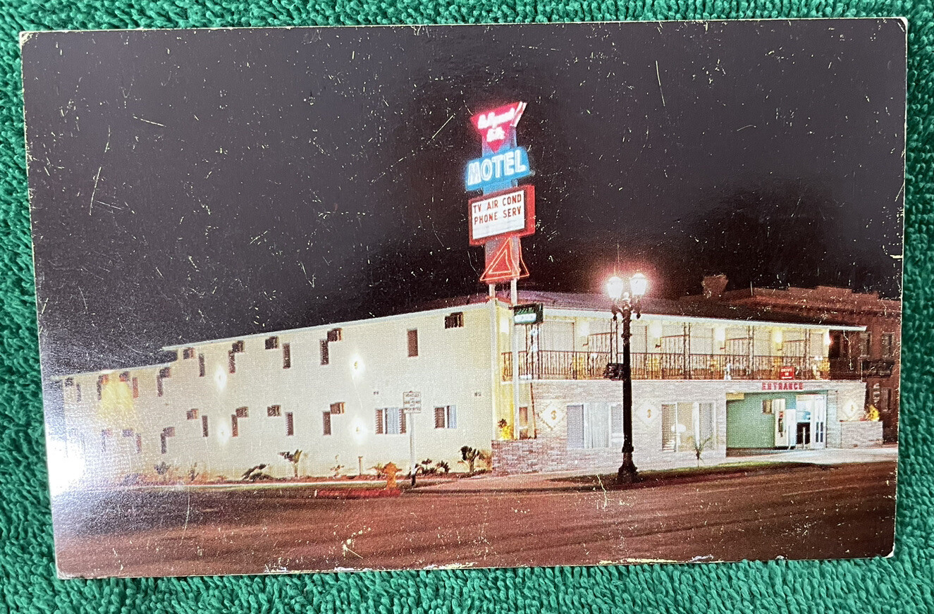 Postcard Hollywood Hills Motel Hollywood California CA unposted 1960\'s