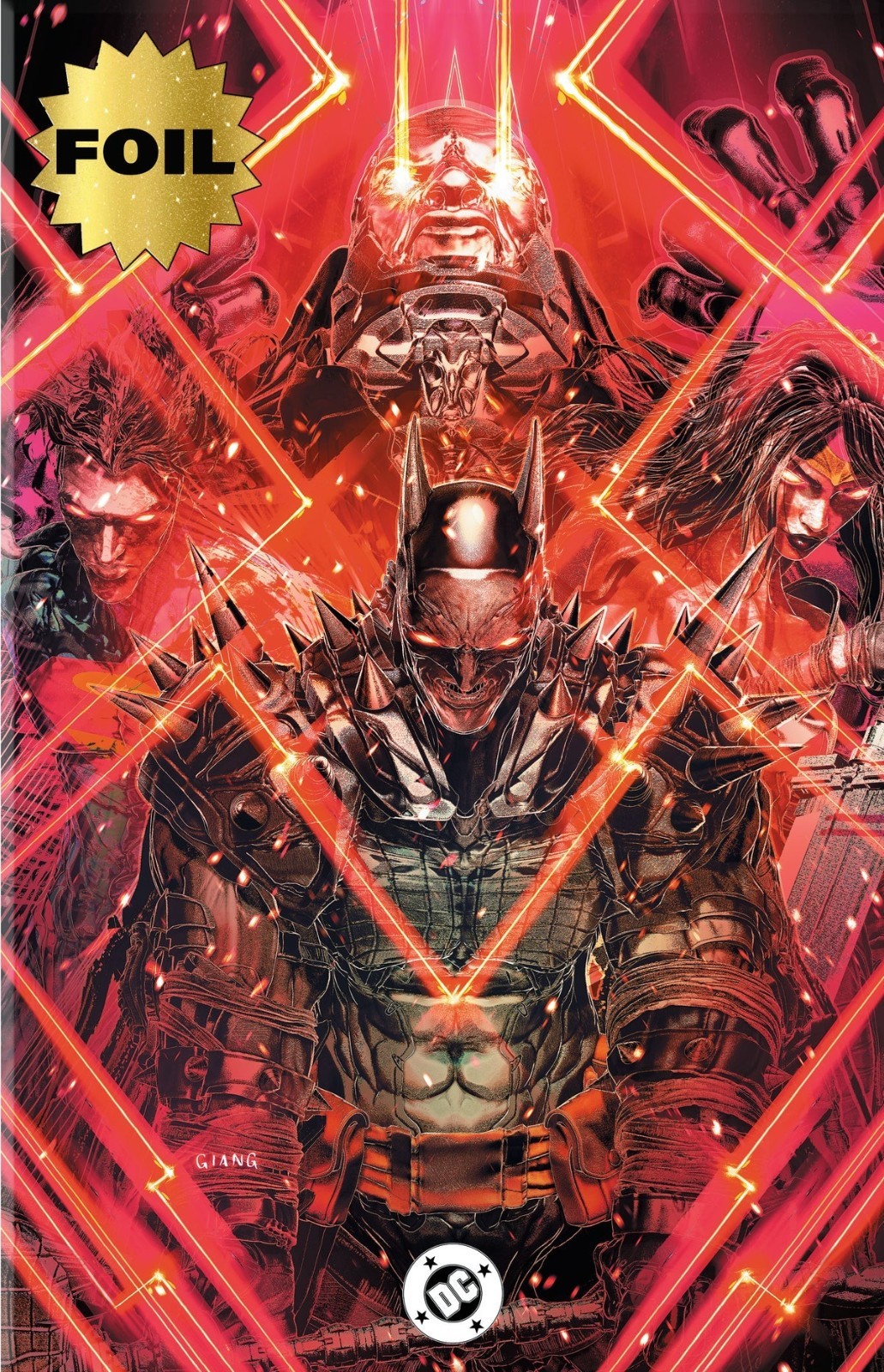 DC ALL IN SAGA DARKSEID vs  WORLD 1 GIANG FOIL VIRGIN VARIANT NM PRESALE 10/28