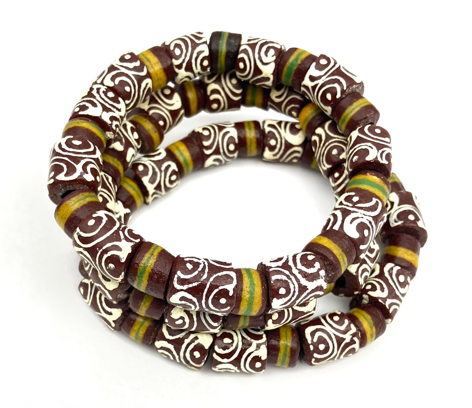 Handmade Ghana Brown Nature bracelet-African Trade Beads-Ghana Handmade Ghana Brown Nature bracelet-African Trade Beads-Ghana