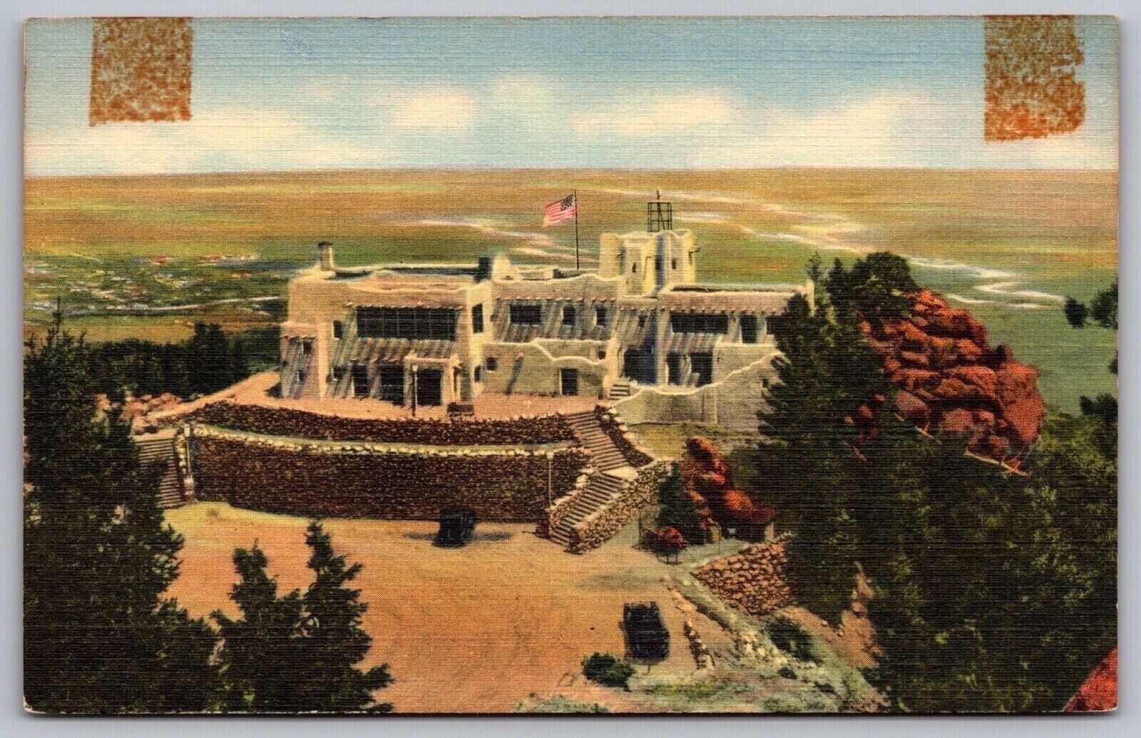 Cheyenne Lodge Summit Mountain Broadmoor Cheyenne Mountain Hwy Postcard UNP VTG