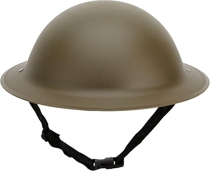 Comfortable Adult WW2 Militaria Helmet - Olive Green Vintage Design, Adjustable Comfortable Adult WW2 Militaria Helmet - Olive Green Vintage Design, Adjustable