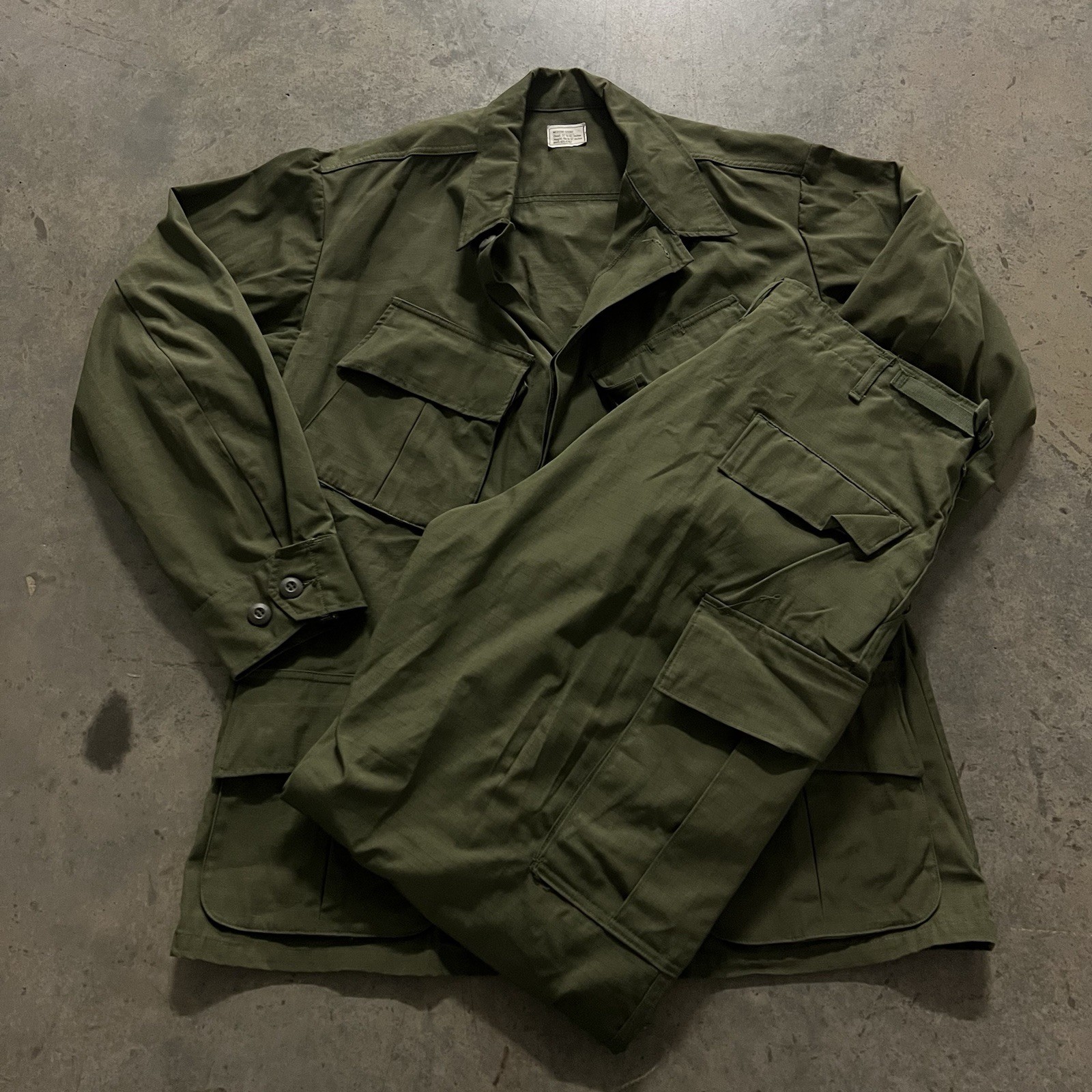 Vietnam OG-107 Ripstop Poplin Tropical Set Jungle 1970 NOS Mint Rare M/L